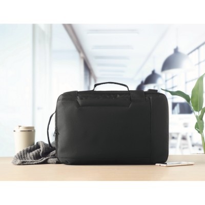 Mochila portátil con asa acolchada y bolsillo lateral